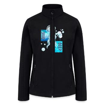 Abyssal Jelly Luminous Depth Journey - Women’s Soft Shell Jacket - black - Front