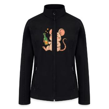 Drunk Party Mouse - Women’s Soft Shell Jacket - black - Front