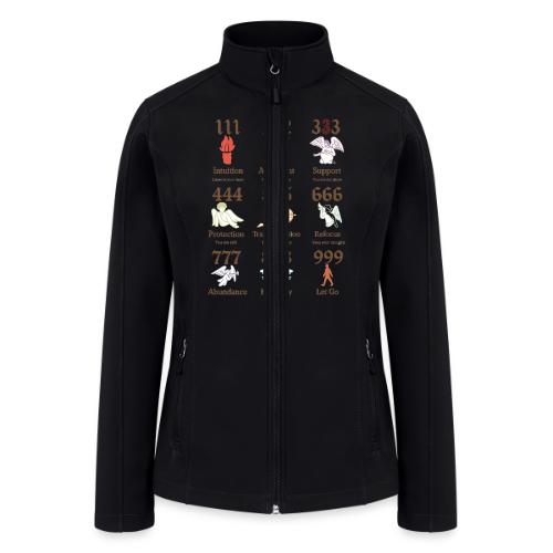 Mystic Angel Numbers Spiritual Symbols on Gildan - Women’s Soft Shell Jacket