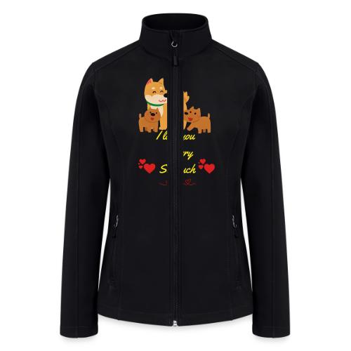 Cute Dog Family Love – “I Love You Purry So much - Women’s Soft Shell Jacket