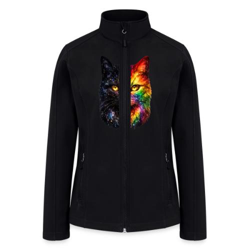 Cosmic Galaxy Rainbow Cat - Women’s Soft Shell Jacket