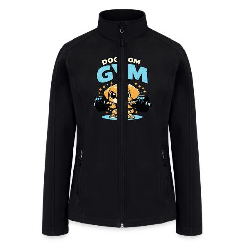Chibi Dog Gym Workout - Women’s Soft Shell Jacket