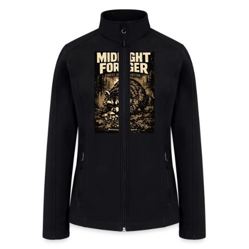 Midnight Forager Raccoon Mushroom Hunter - Women’s Soft Shell Jacket