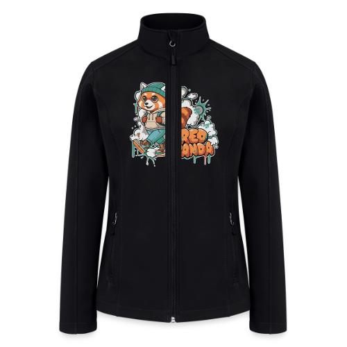 Red Panda Street Graffiti Vibes - Women’s Soft Shell Jacket