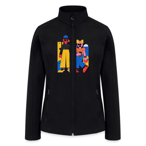 Bold Geometric Duo Pop Art - Women’s Soft Shell Jacket