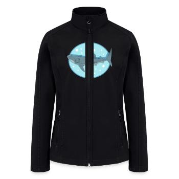Whale Sharks Cute Whale Shark - Women’s Soft Shell Jacket - black - Front