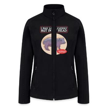 Hippos Look Cuddly Hippopotamus Hippo - Women’s Soft Shell Jacket - black - Front