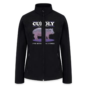 Hippos Look Cuddly Hippopotamus Hippo - Women’s Soft Shell Jacket - black - Front