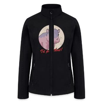 Hippos Hippopotamus Pet That Hippo - Women’s Soft Shell Jacket - black - Front