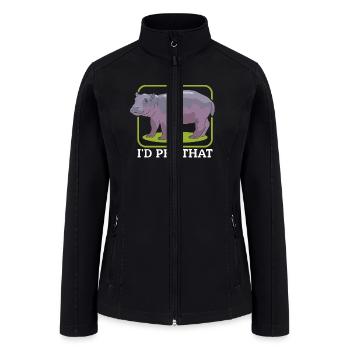 Hippos Hippopotamus Pet That Hippo - Women’s Soft Shell Jacket - black - Front