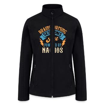 Brainstorming Sessions Are Powered By Nachos - Women’s Soft Shell Jacket - black - Front