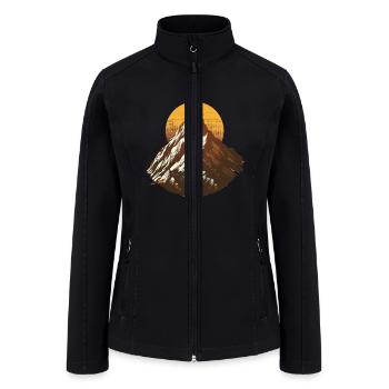 Majestic Mountain Peak at Sunrise - Women’s Soft Shell Jacket - black - Front