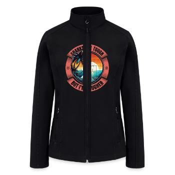 Shark Hunting Sharks Are Tough But Paleontology - Women’s Soft Shell Jacket - black - Front
