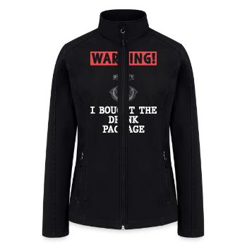 Warning I Bought The Drink Package T Shirt Cruise - Women’s Soft Shell Jacket - black - Front