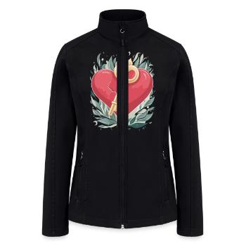 Key To A Broken Heart - Women’s Soft Shell Jacket - black - Front
