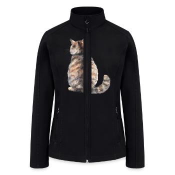 Funny Cat - Women’s Soft Shell Jacket - black - Front