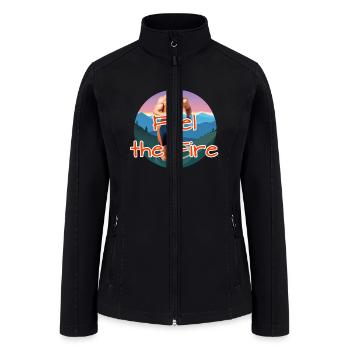 Athlete. Marathon runner - Women’s Soft Shell Jacket - black - Front