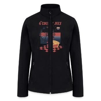 Retro 4th of July County Fair - Women’s Soft Shell Jacket - black - Front