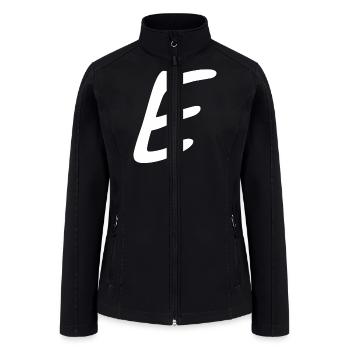 alphabet E, Letter E Tee Language Gift - Women’s Soft Shell Jacket - black - Front