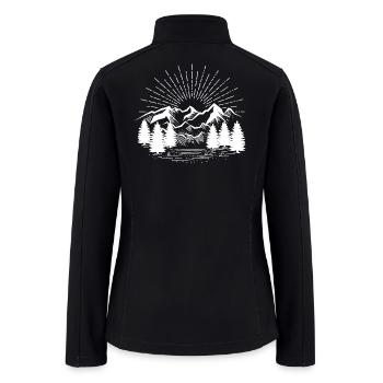 Hiking Hiking Mountain Trail Mountains Peaks - Women’s Soft Shell Jacket - black - Back