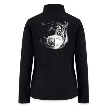 Tiger with mask - Women’s Soft Shell Jacket - black - Back