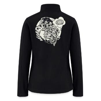 Funny Zombie Love - Women’s Soft Shell Jacket - black - Back
