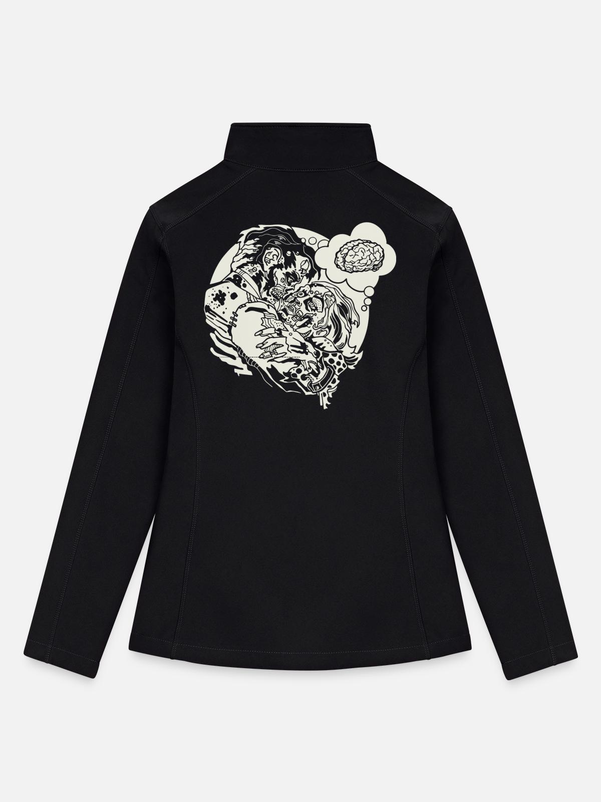 Funny Zombie Love - Women’s Soft Shell Jacket - black - Back
