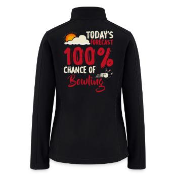 Bowling Weather Forecast Graphic - Women’s Soft Shell Jacket - black - Back