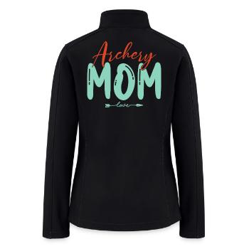 Archery Mom Love Gift Design - Women’s Soft Shell Jacket - black - Back