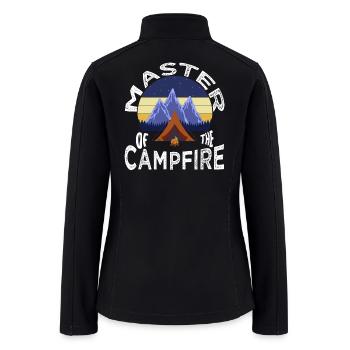 Cool Master Campfire Shirt - Funny Camping Gift - Women’s Soft Shell Jacket - black - Back