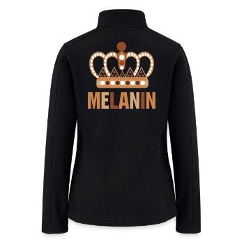 Black Pride Melanin For Women Men BLM Afro Queens - Women’s Soft Shell Jacket - black - Back