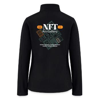 Art Gallery Digital Block Pattern Shirt - Women’s Soft Shell Jacket - black - Back