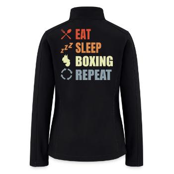 Boxer Daily Schedule - Women’s Soft Shell Jacket - black - Back