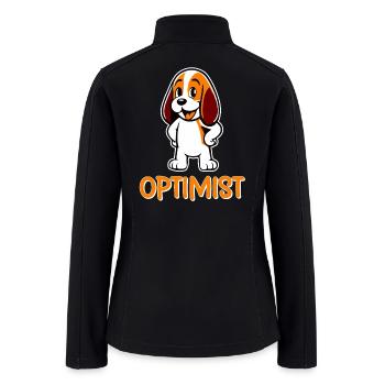 Beagle Optimist Mascot - Women’s Soft Shell Jacket - black - Back