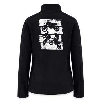 Motocross Sketch - Women’s Soft Shell Jacket - black - Back