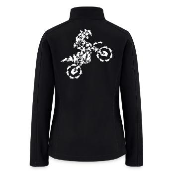 Motocross Silhouette - Women’s Soft Shell Jacket - black - Back