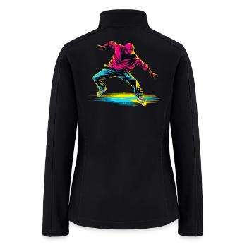 Breakdancing Retrowave - Women’s Soft Shell Jacket - black - Back