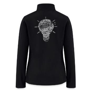 Creative Brainstorm Lightbulb Sketch - Women’s Soft Shell Jacket - black - Back
