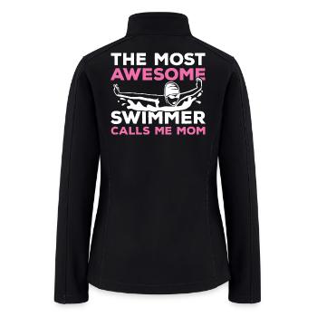 Swimmer Mom - Women’s Soft Shell Jacket - black - Back