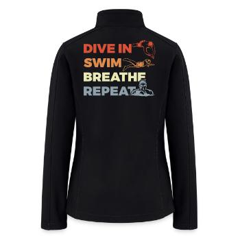 Swimmer Daily Routine - Women’s Soft Shell Jacket - black - Back