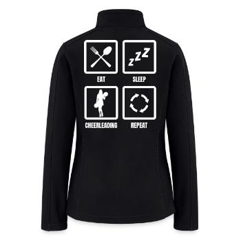 Cheerleader Daily Schedule - Women’s Soft Shell Jacket - black - Back