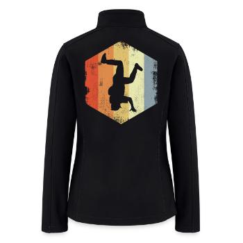 Break Dancer Vintage Look - Women’s Soft Shell Jacket - black - Back