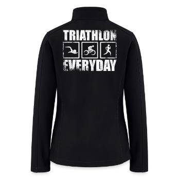 Triathlon Daily Routine - Women’s Soft Shell Jacket - black - Back