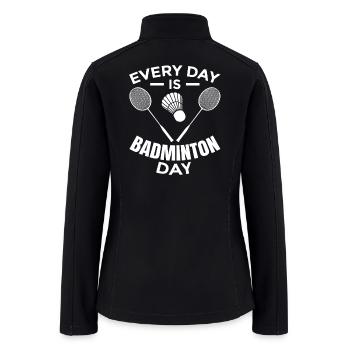Badminton Daily Routine - Women’s Soft Shell Jacket - black - Back