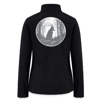 Dark Forest Creature – Horned Shadow Sentinel - Women’s Soft Shell Jacket - black - Back