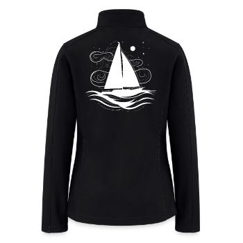 Sailing Boat Drawing - Women’s Soft Shell Jacket - black - Back