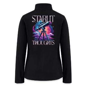 Stargazing Starlit Thoughts - Women’s Soft Shell Jacket - black - Back