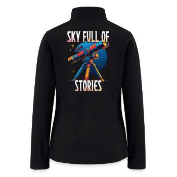 Stargazing Sky Full Of Stories - Women’s Soft Shell Jacket - black - Back