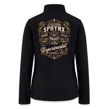 Elf Sphynx Cat  - Women’s Soft Shell Jacket - black - Back