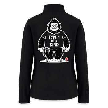 Type 1 Of A Kind Sasquatch - Women’s Soft Shell Jacket - black - Back